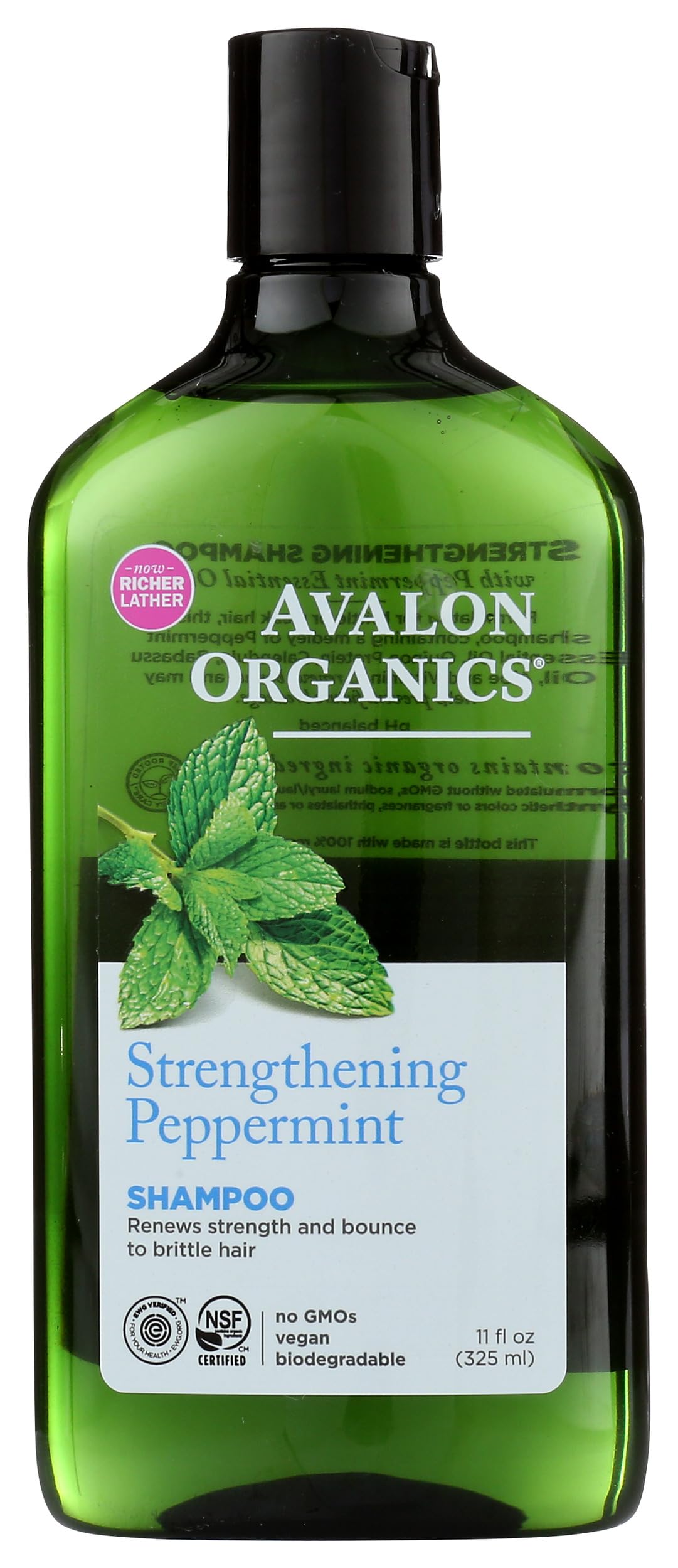 Amazon.com : Avalon Organics Shampoo, Strengthening Peppermint, 11